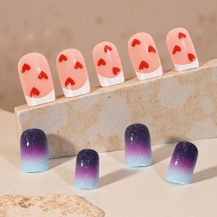 Nail Art Set with Romantic Heart Design Kalsten