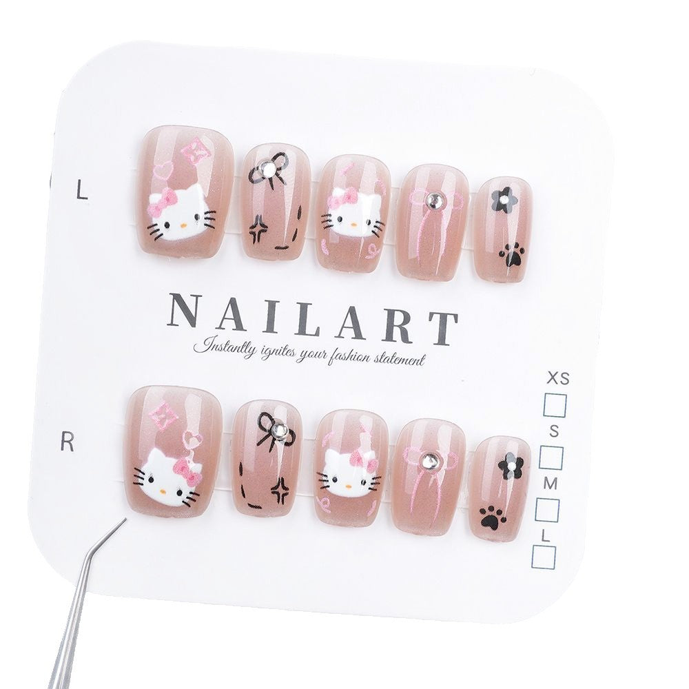 Playful Character-Themed Press-On Nail Set Kalsten