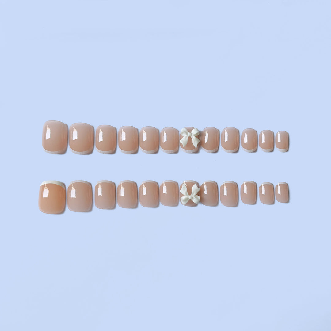 Decorative Nail Art Set with Bow Accents