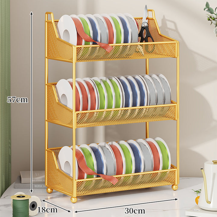 Ribbon Spool and Craft Supply Mesh Organizer Rack