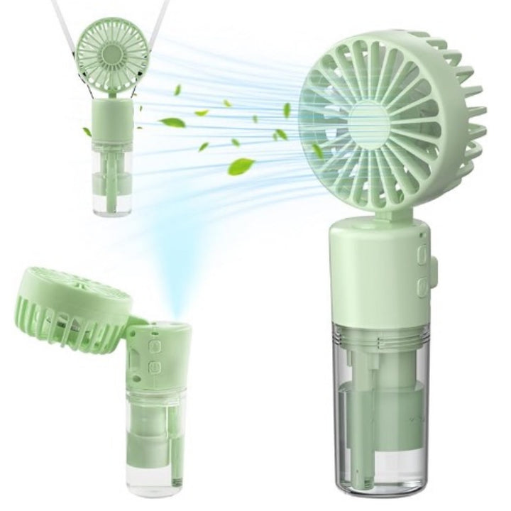 Unisex portable mini fan with misting function and removable water tank USB charging function Kalsten