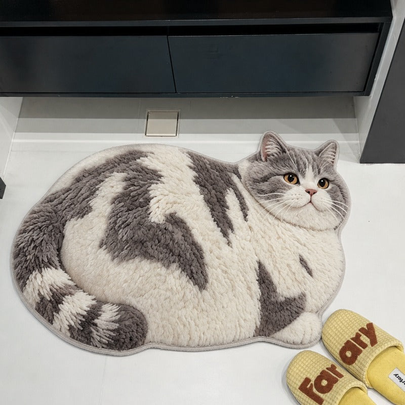 Cat-Themed Plush Area Rug