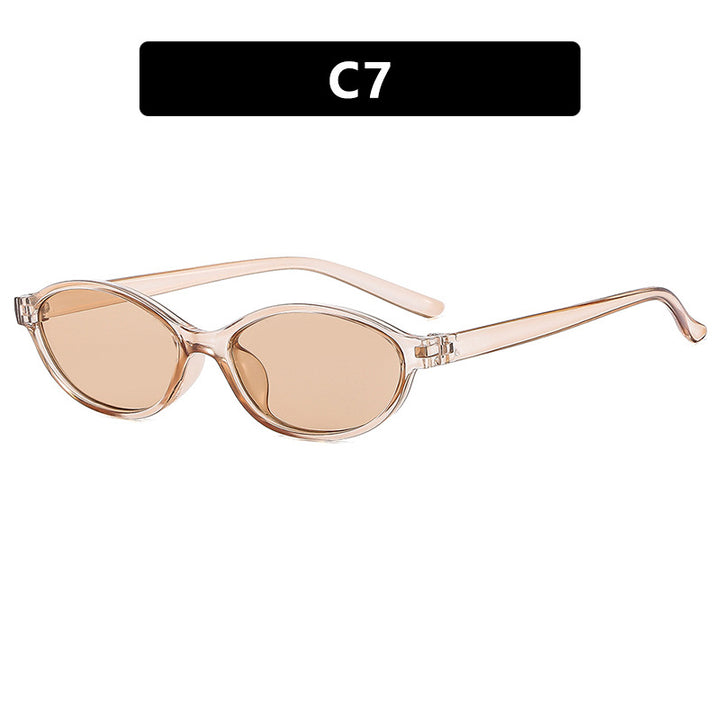 Women oval-shaped sunglasses with transparent frame and UV protection Kalsten