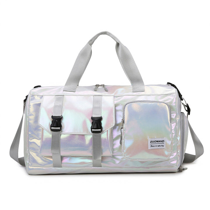 Iridescent Multi-Pocket Travel Duffel Bag Kalsten