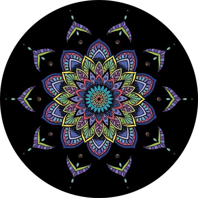 Circular Vintage Floral Area Rug Kalsten