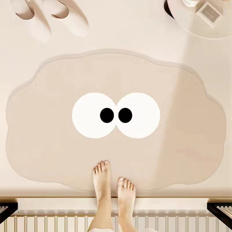 Playful Cartoon-Themed Bath Mat
