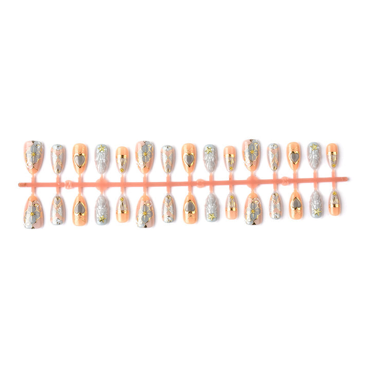 Artistic Heart-Inspired Press-On Nail Art Kalsten