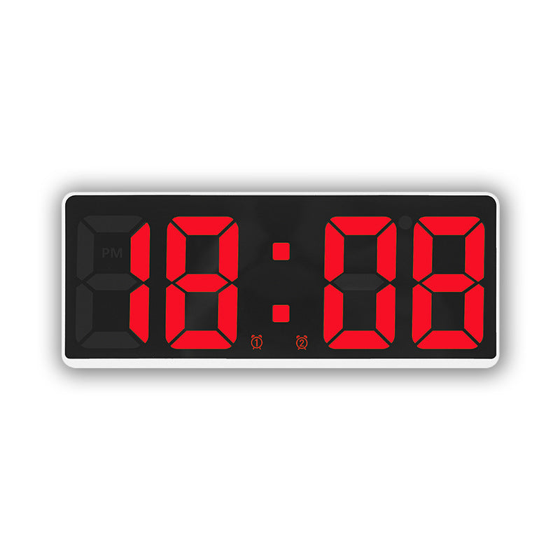 Digital LED alarm clock with large, light blue display and snooze function Kalsten