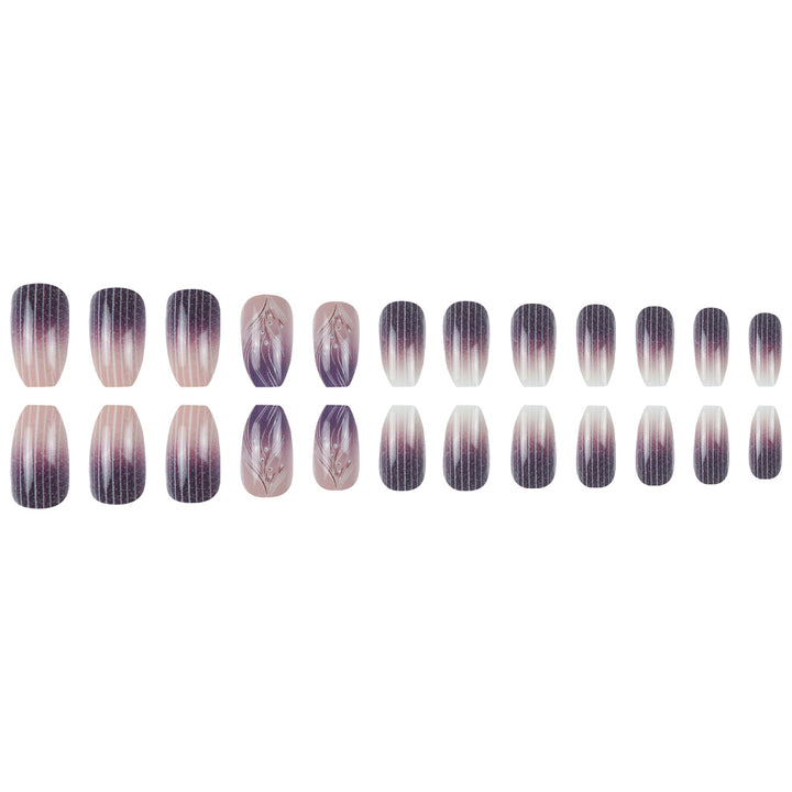 Artistic Ombre and Floral Design Press-On Nails Kalsten