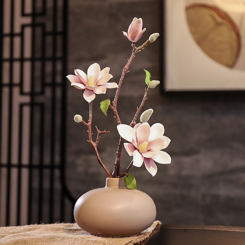Luxurious Faux Magnolia Floral Branch