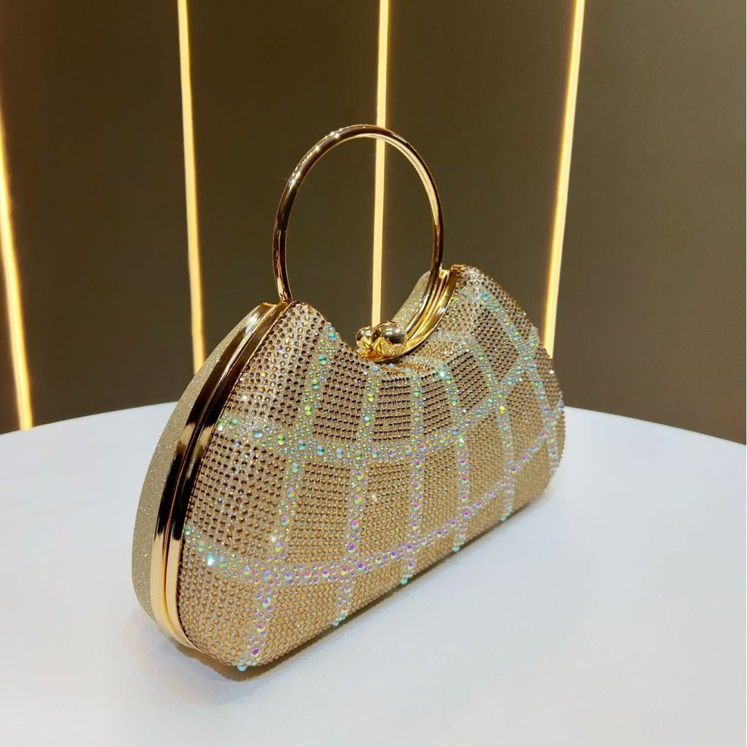 Rhinestone-Studded Evening Handbag