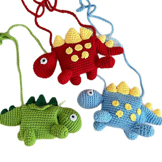 Dinosaur-Themed Crochet Mini Handbag