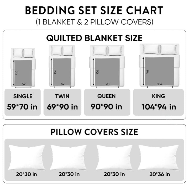 Quilted Ocean Wave Microfiber Comforter Set With Matching Shams And Plush Hypoallergenic Fill