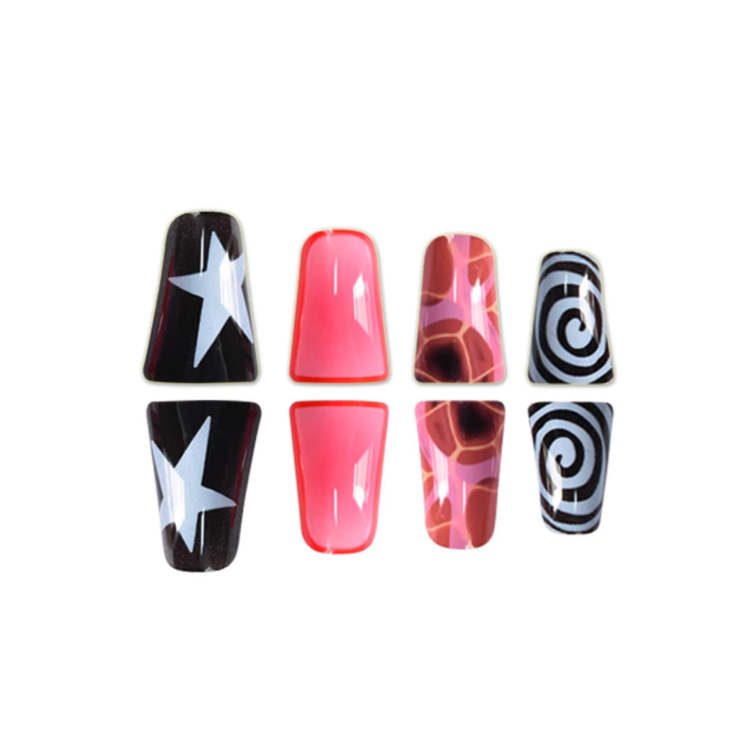 Creative Graphic Press-On Nail Art Kalsten