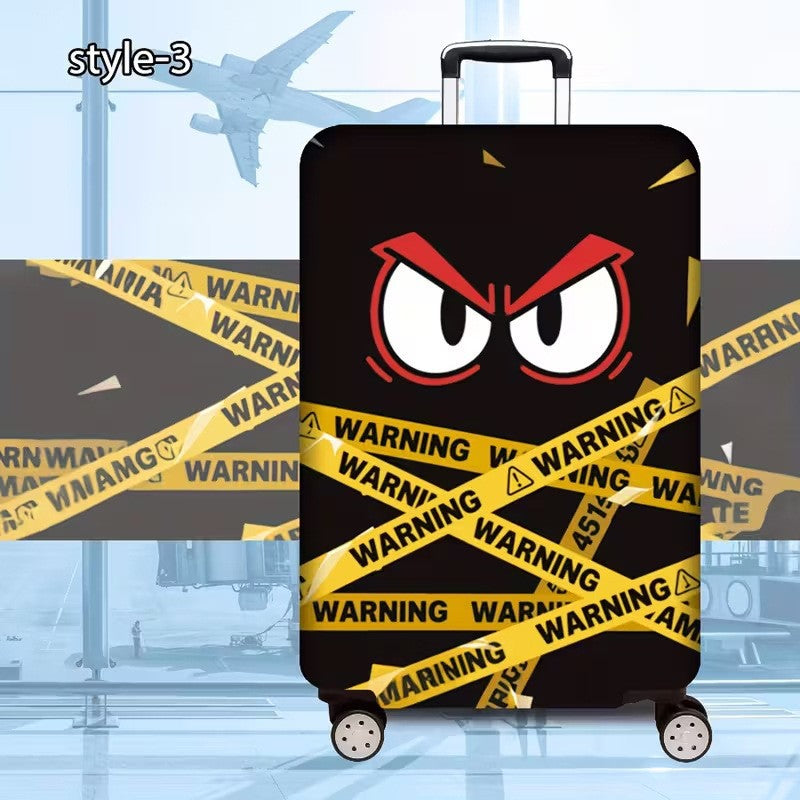 Women’s hard-shell suitcase with eye-catching warning motif Kalsten