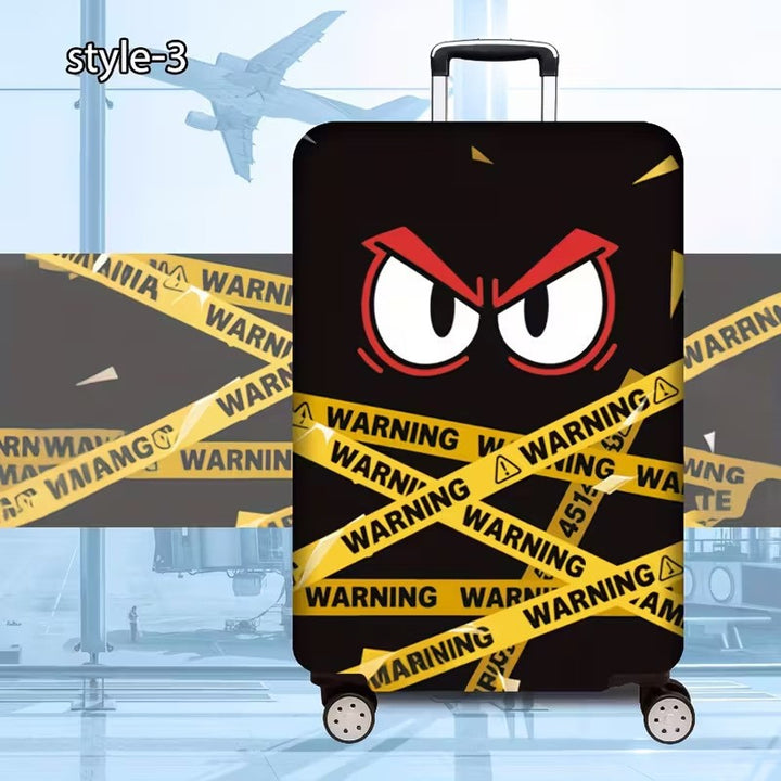 Women’s hard-shell suitcase with eye-catching warning motif Kalsten