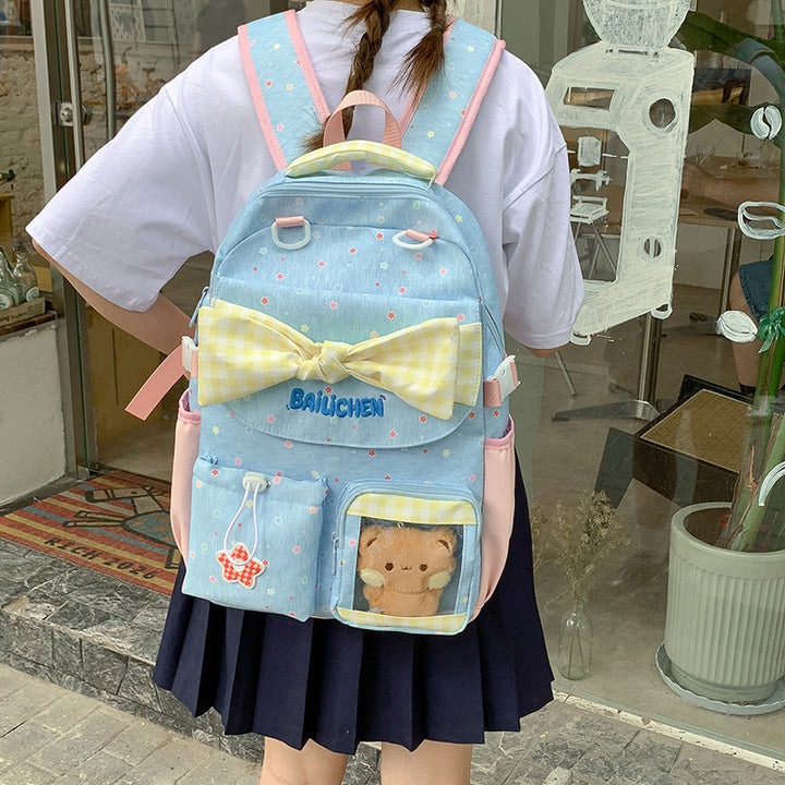 Cute Bow-Embellished School Backpack Kalsten