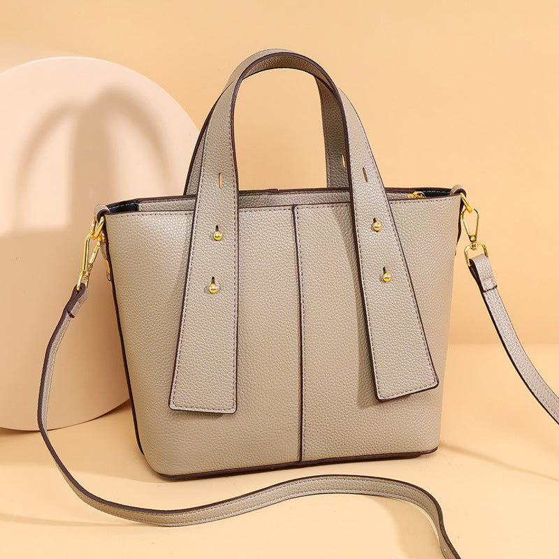 Textured Vegan Leather Multi-Pocket Tote Kalsten