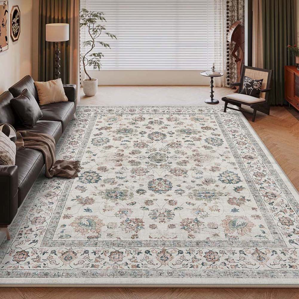 Vintage Floral Pattern Area Rug