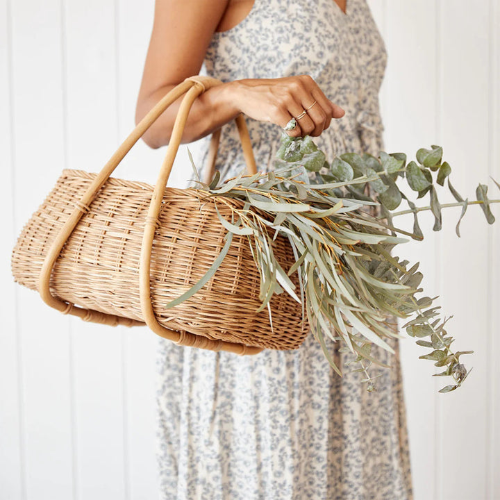 Handmade basket with ergonomic handle Kalsten