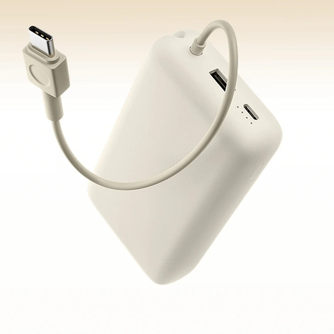 Compact Slim portable power bank with dual fast-charge USB-C ports and durable lanyard Kalsten