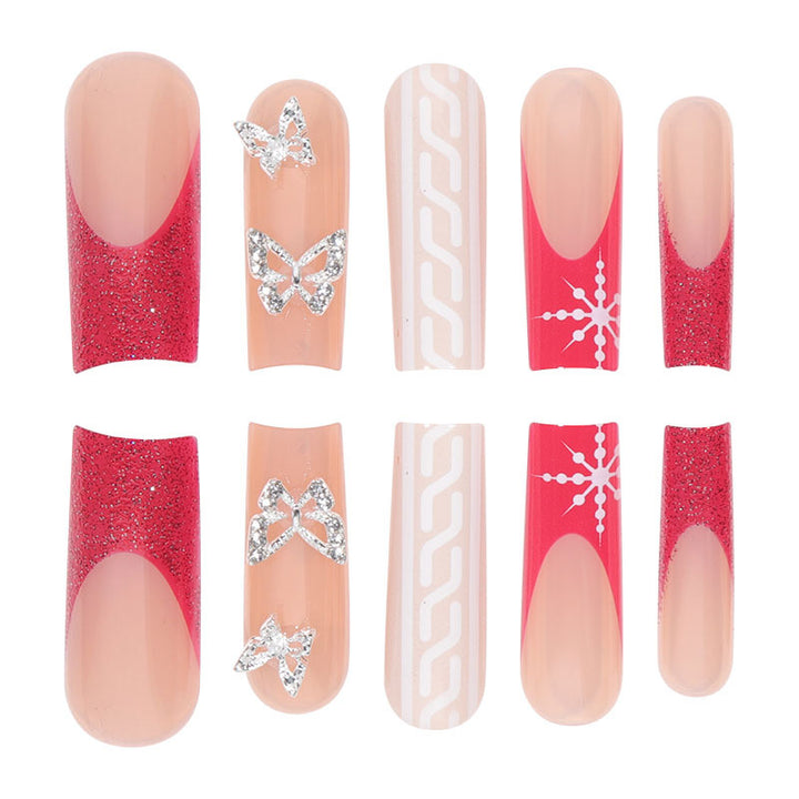 Decorative Glossy Press-On Nail Art Kalsten