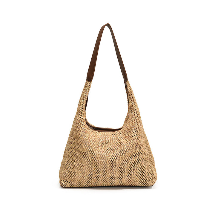 Handwoven Straw Hobo Bag