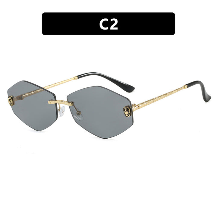 Women's geometric sunglasses in modern design with elegant metal frame Kalsten