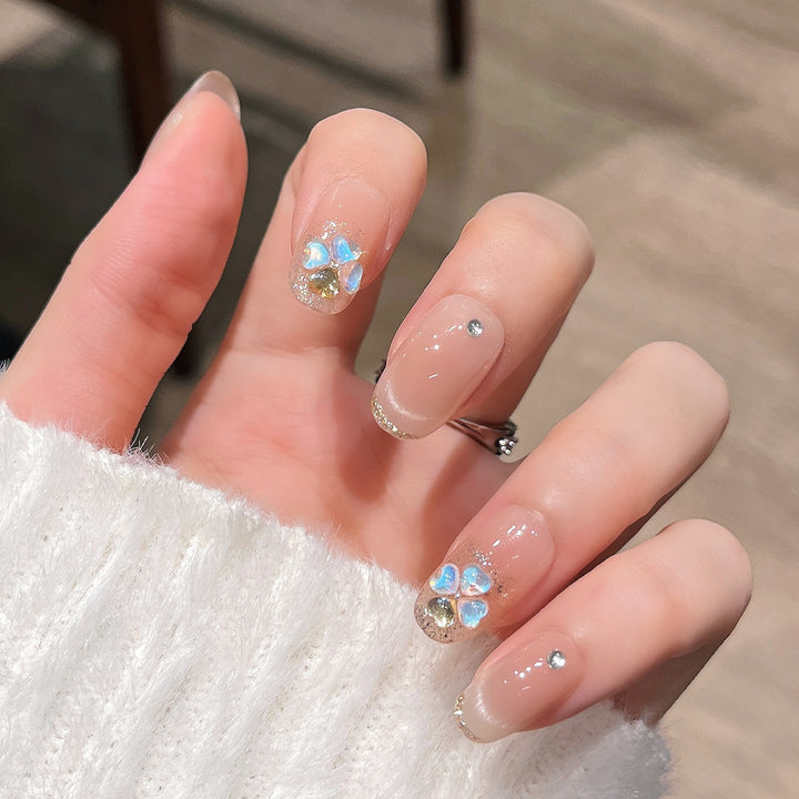 Decorative Floral Press-On Nail Art Kalsten