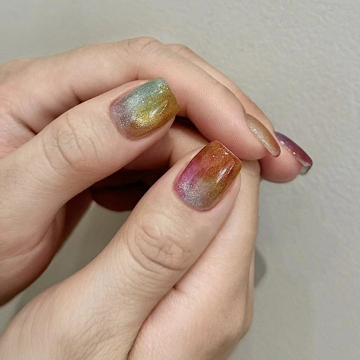 Gradient Shimmer Press-On Nails Kalsten