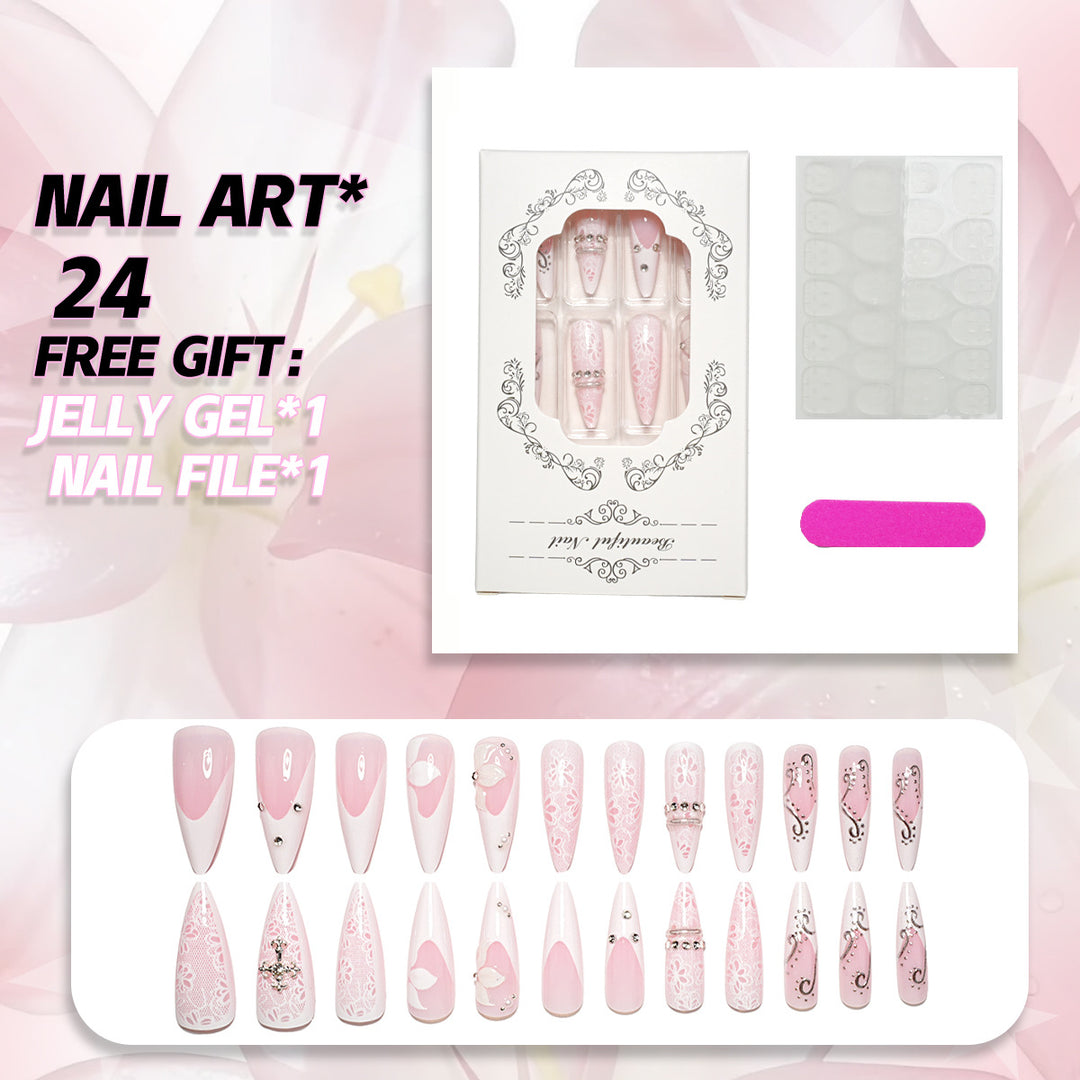 Elegant Press-On Nail Art Set