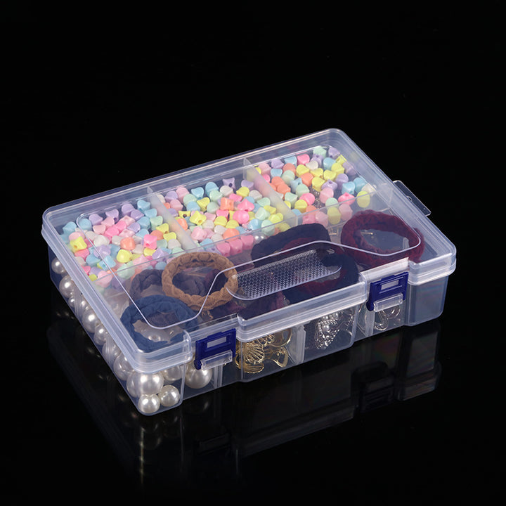 Multi-Compartment Transparent Craft Organizer Box Kalsten
