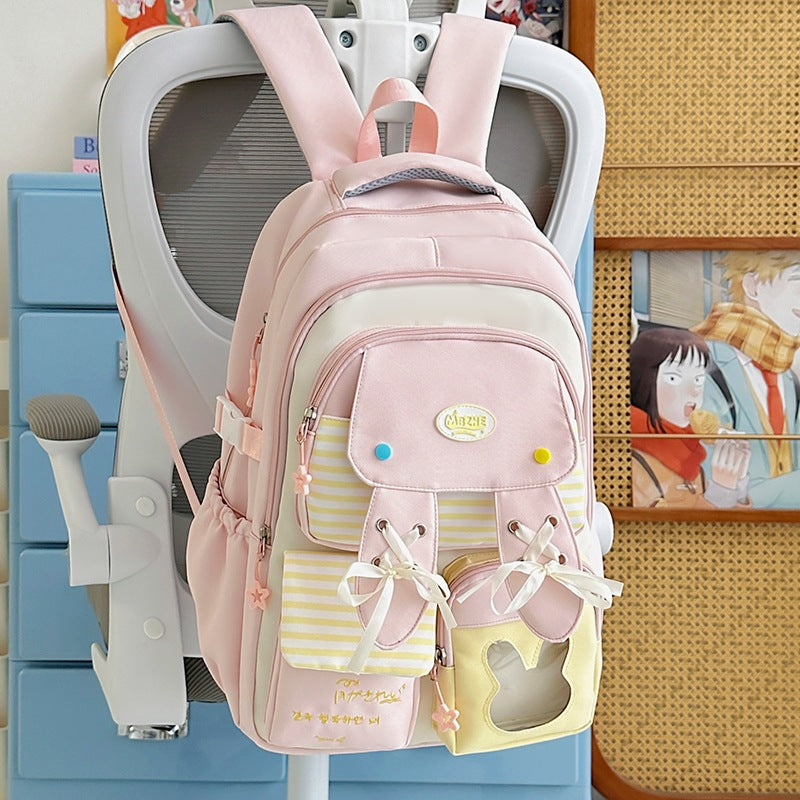 Playful Bunny-Ear Print Backpack Kalsten