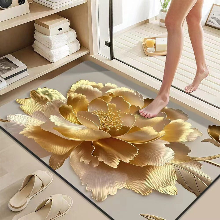 Elegant Lotus Flower Bath Mat Kalsten