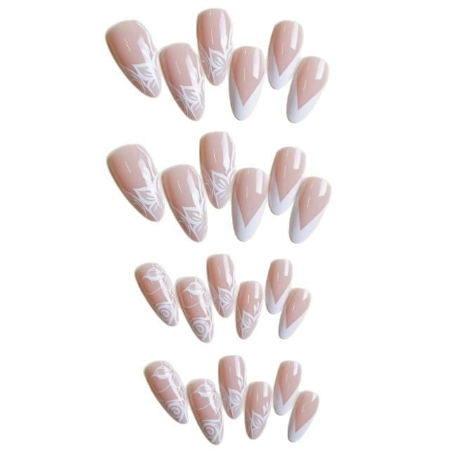 Artistic Floral Stiletto Nail Art Kalsten