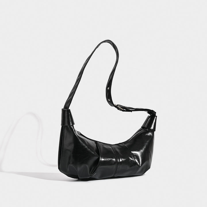 Elegant Pleated Leather Shoulder Bag