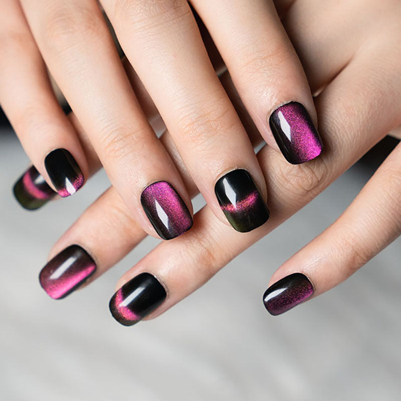 Elegant Press-On Nail Art Set with Gradient Finish