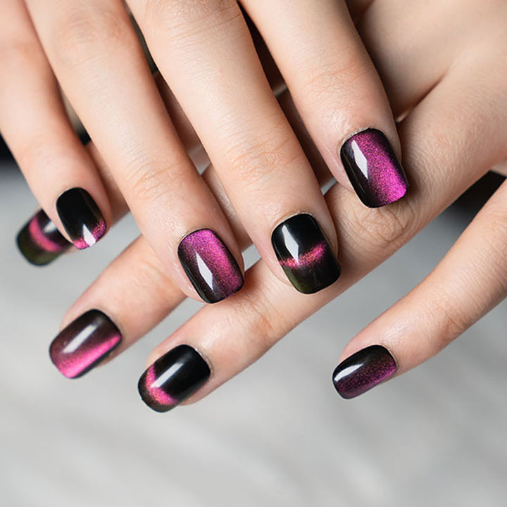 Elegant Press-On Nail Art Set with Gradient Finish
