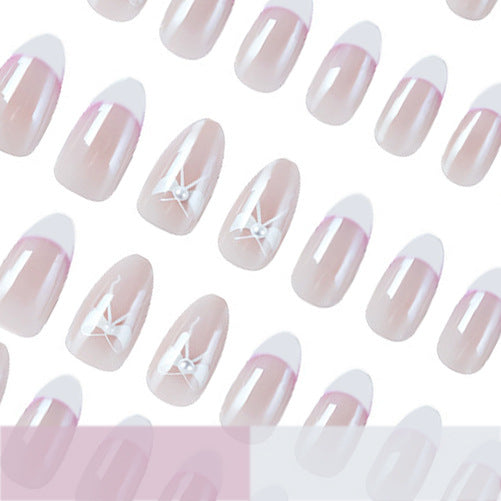 Elegant Floral French Tip Nail Enhancements Kalsten