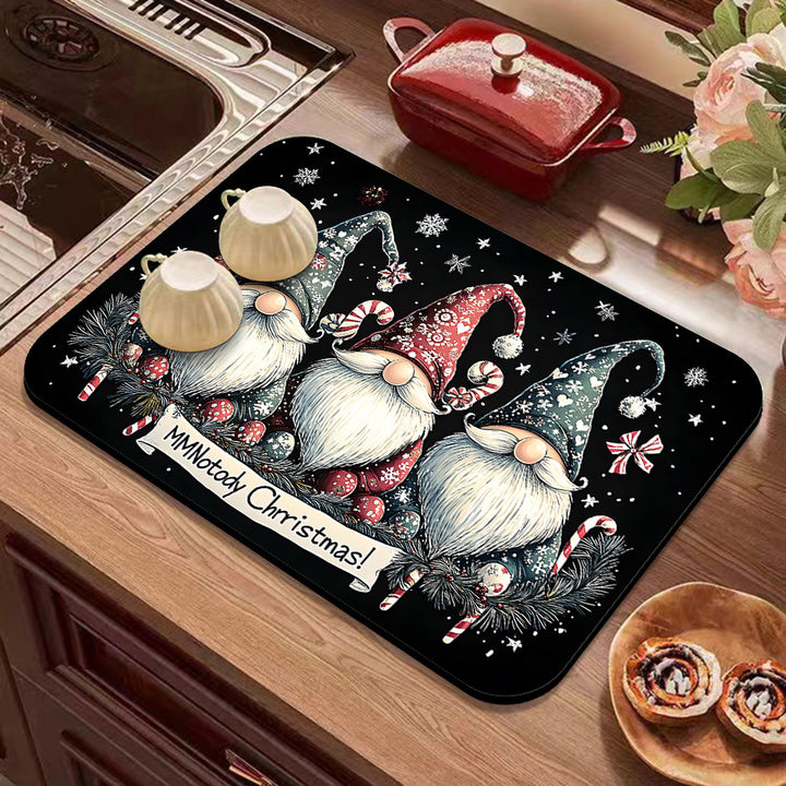 Festive Winter-Themed Kitchen Counter Mat Kalsten