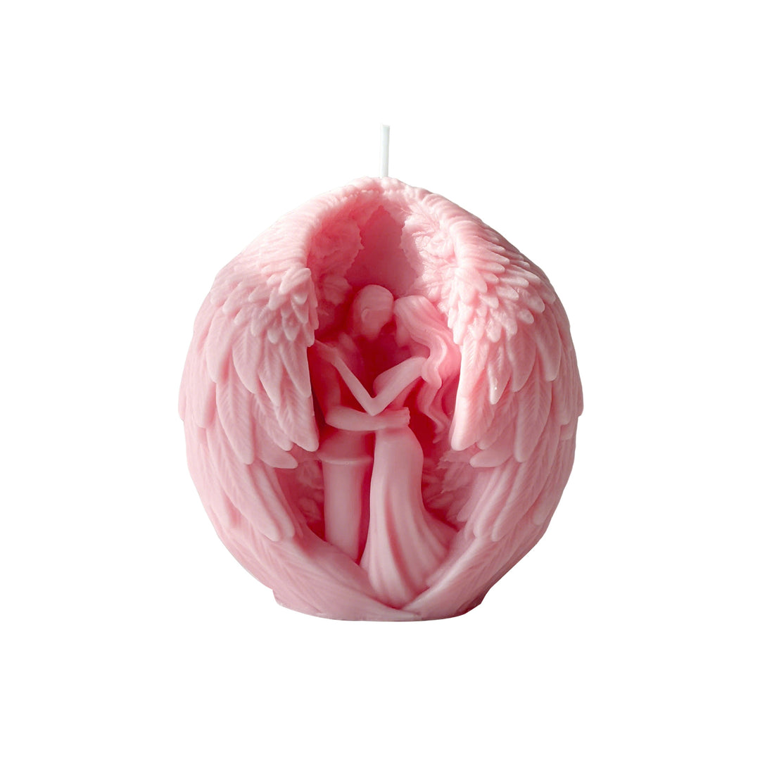 Sculpted Angel Embrace Candle