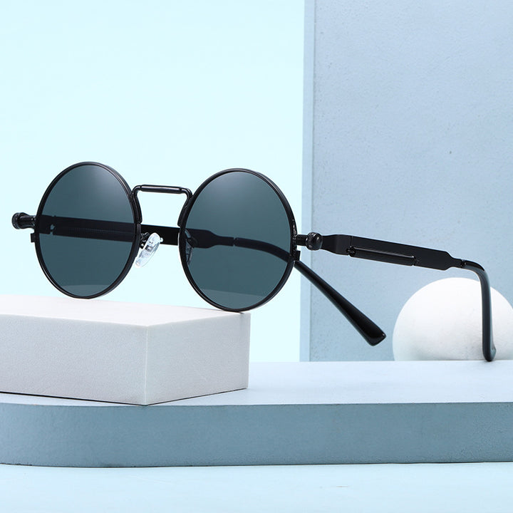 Women's fashionable round sunglasses with precise metal frame Kalsten