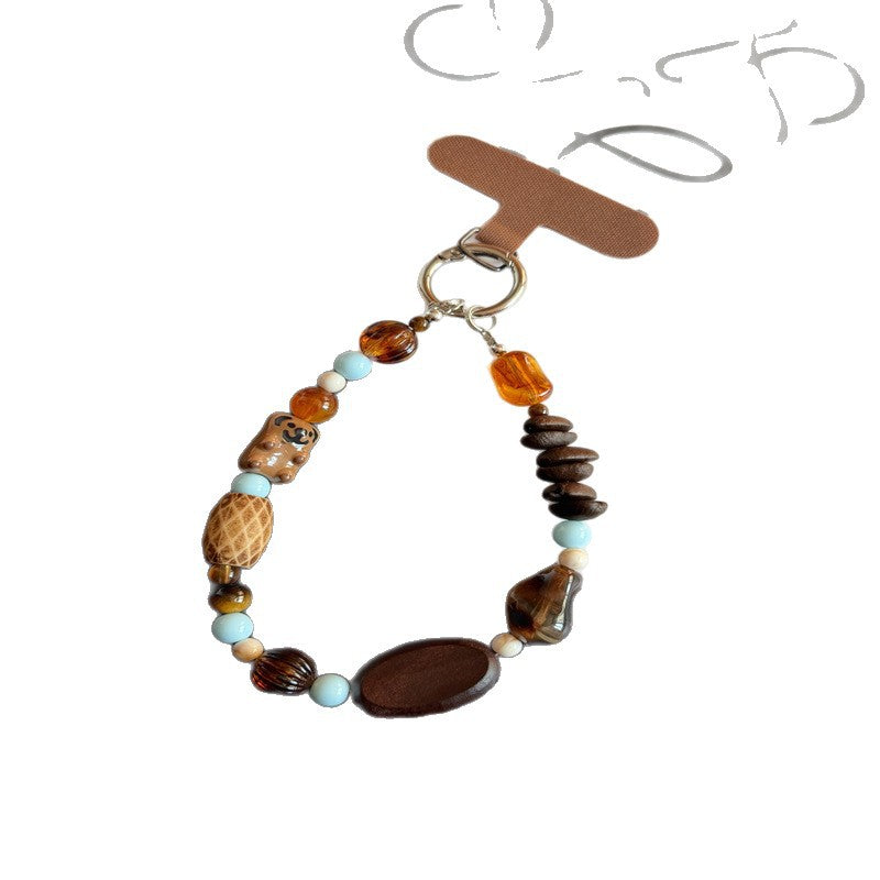 Artisan Beaded Charm Keychain Kalsten
