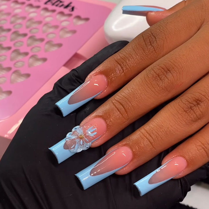 Floral Embellished Nail Enhancements Kalsten