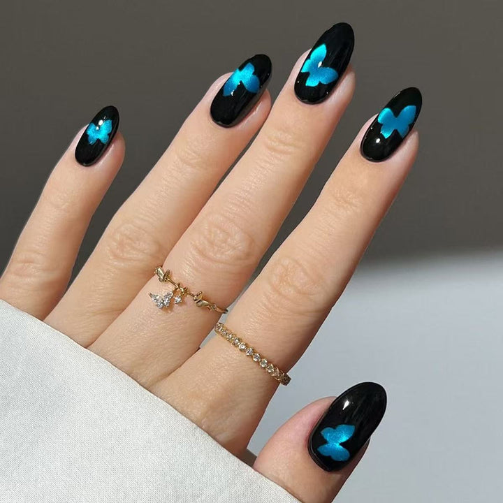 Butterfly Design Press-On Nails