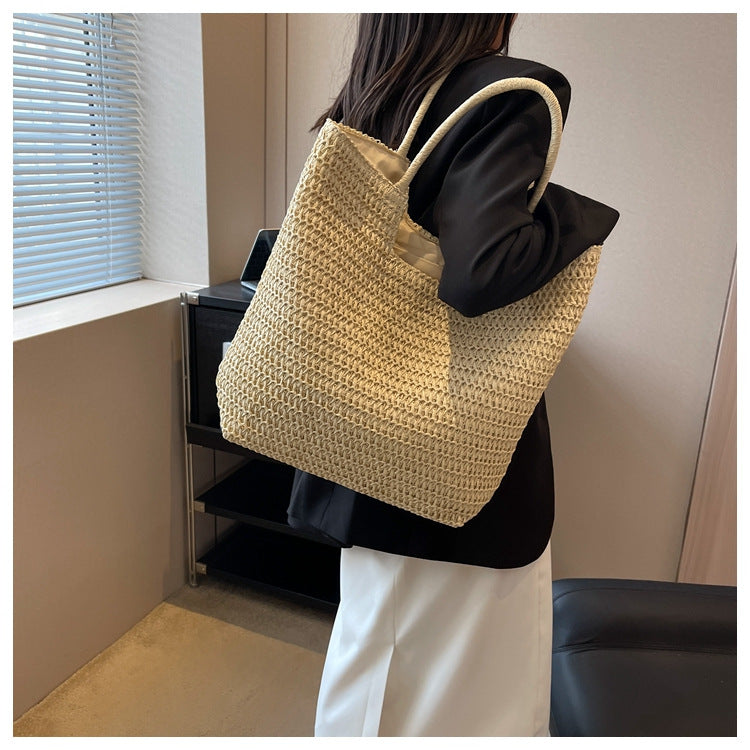 Handmade ven Straw Tote Bag Kalsten