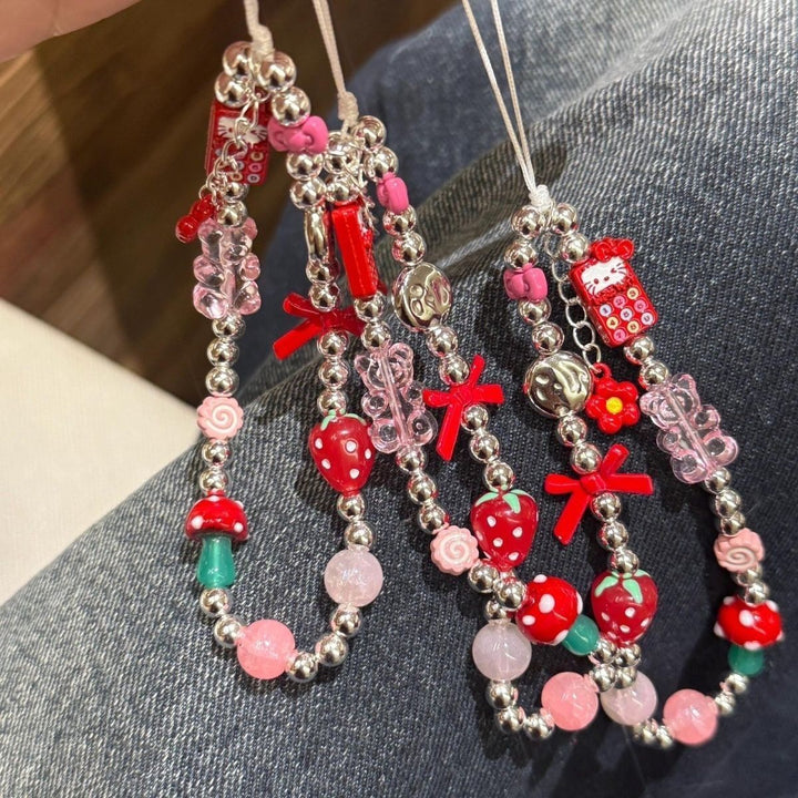 Playful Themed Beaded Charm Keychain Kalsten