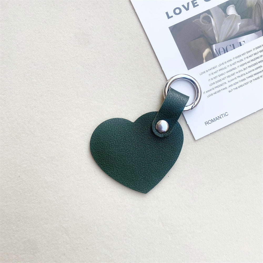 Leather Heart-Shaped Keychain kalsten