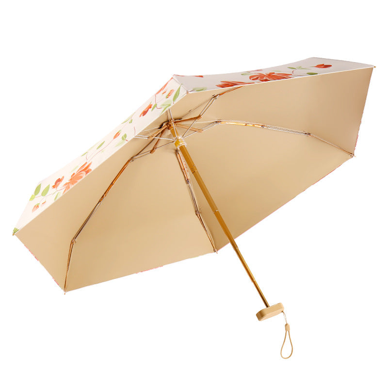 Women's Automatic UV Protection Folding Umbrella with Compact Carrying Case Kalsten