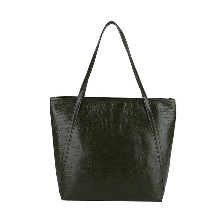 Crocodile-Embossed Leather Tote Bag Kalsten